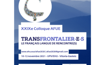 PRÓXIMOS CONGRESOS: XXIXe COLLOQUE AFUE (Asociación de Francesistas de la Universidad Española).
